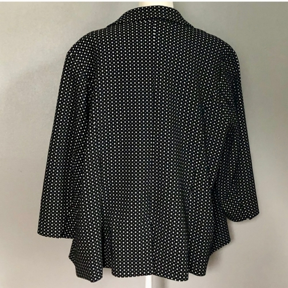 Lane Bryant Black & White Polka Dot Blazer, 26 - Picture 6 of 11